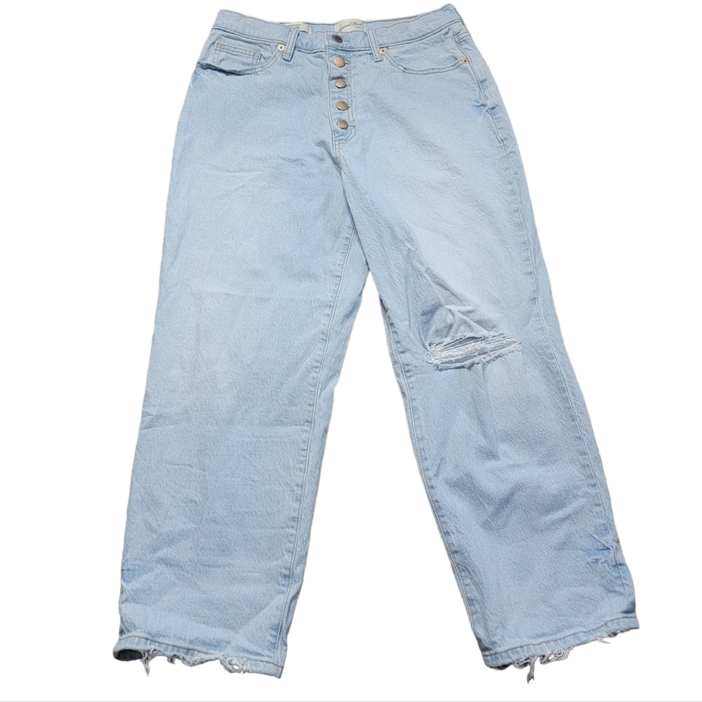 UNIVERAL Thread Size 12/31R High Rise Women's Distressed Vintage Straight Jeans